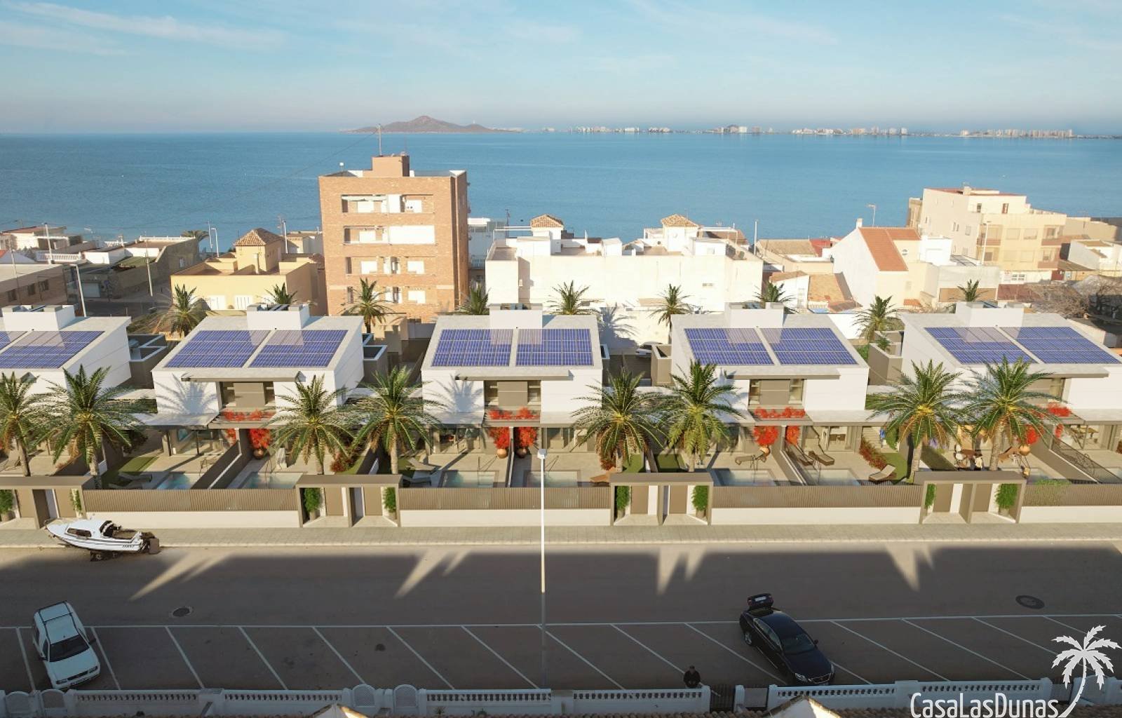 In diesem kleinen Fischerdorf am Mar Menor entstehen diese modernen und luxuriösen Villen. Diese modernen Villen mit 3 Schlafzimmern und 3 Badezimme