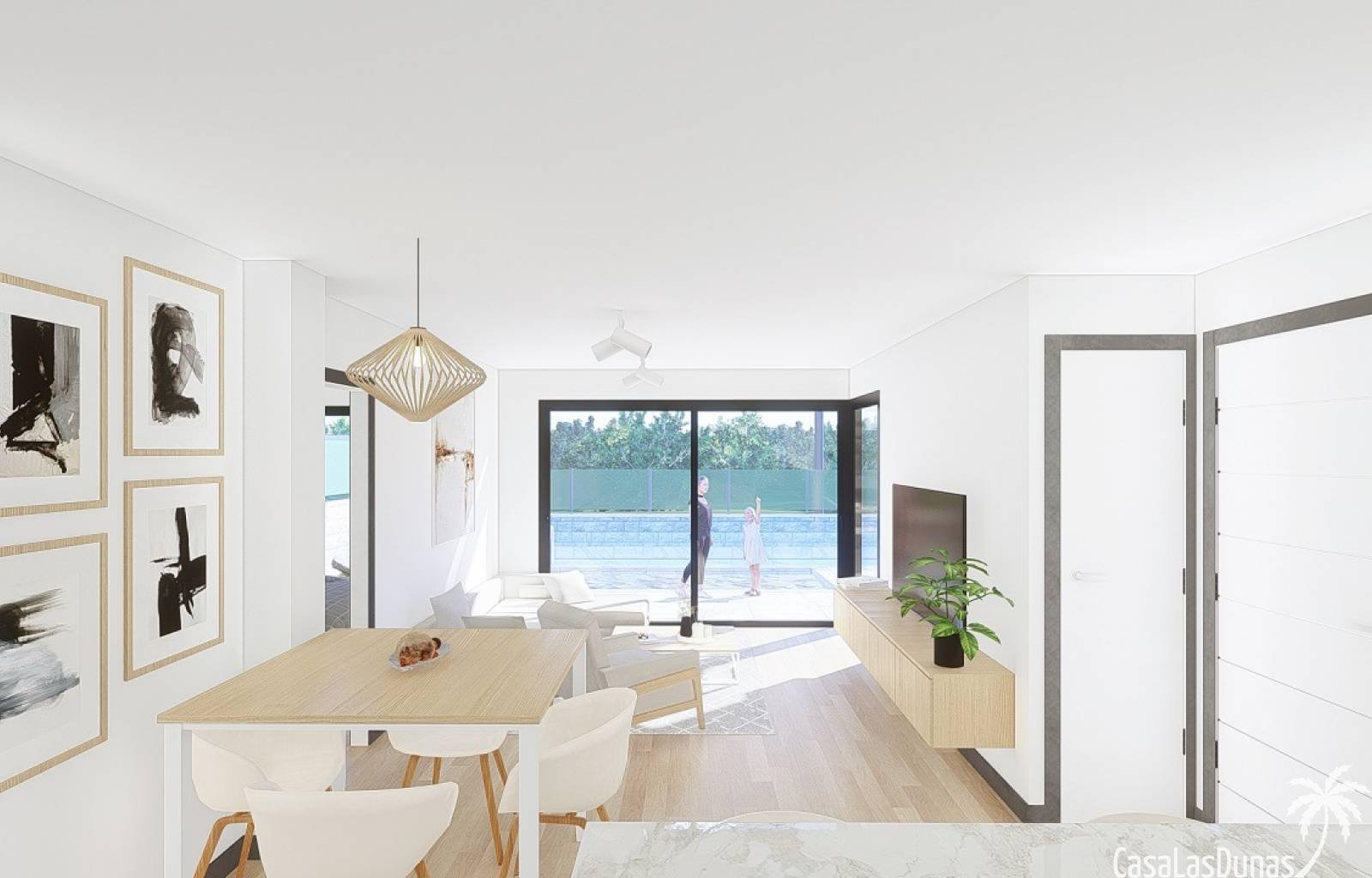 Diese Villen mit 3 Schlafzimmern, Solarium und Tiefgarage sowie privatem Swimmingpool befinden sich im geschäftigen Zentrum von Pilar de la Horadada