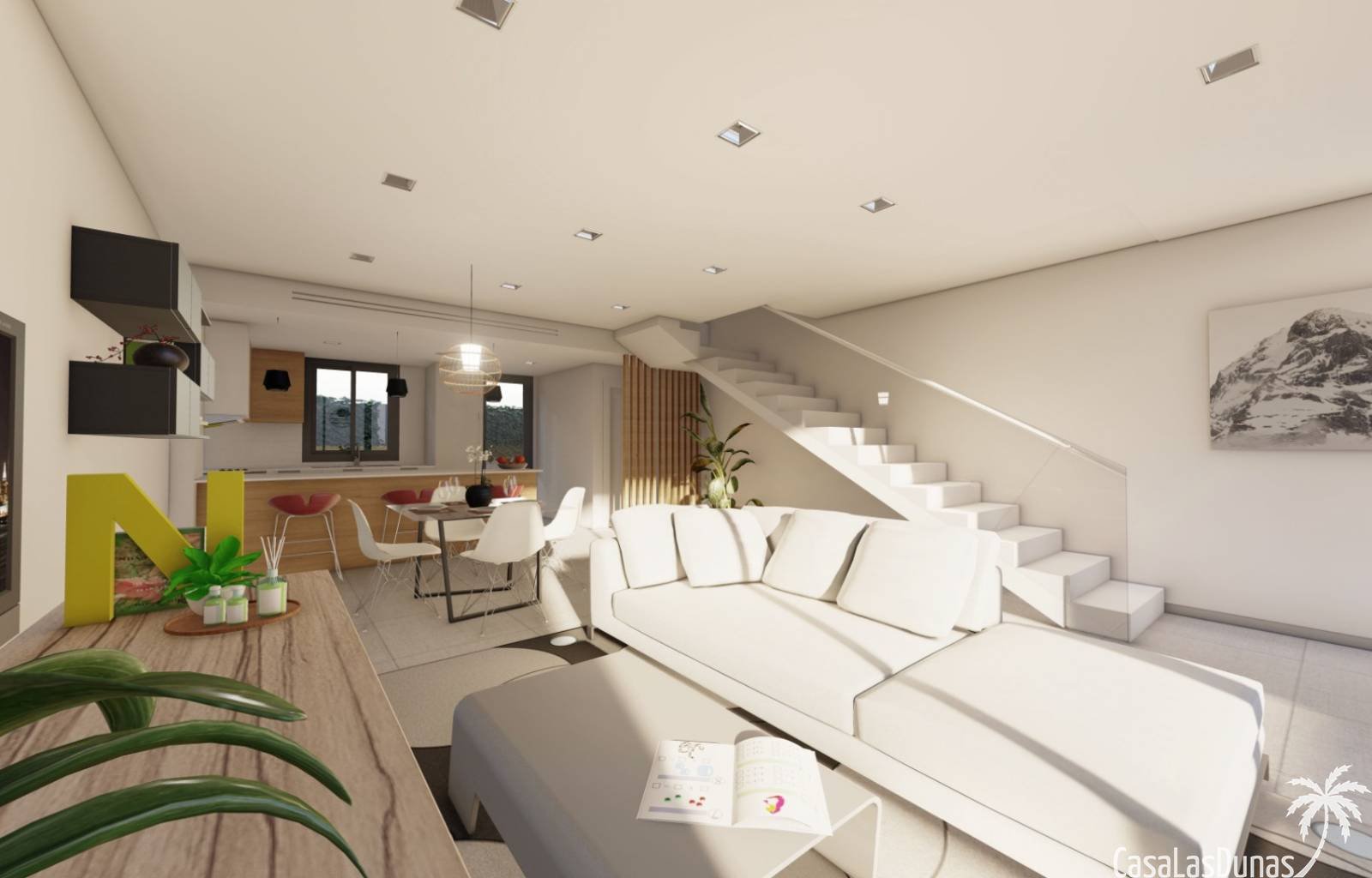  Am Fuße der Sierra de Callosa finden wir diese 44 modernen Doppelhaushälften. Alle Häuser nutzen einen gemeinschaftlichen Swimmingpool und Spielplatz