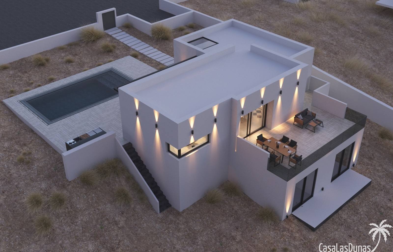  Dieses moderne Neubauprojekt befindet sich in einem wunderschönen Golfresort in Orihuela Costa. Die Villen verfügen über 3 Schlafzimmer, 3 Badezimmer