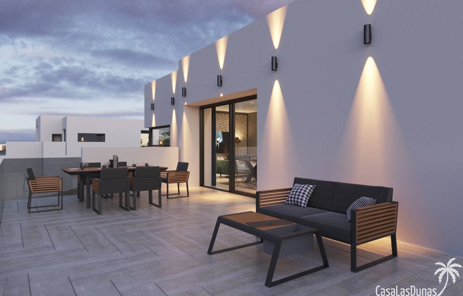  Dieses moderne Neubauprojekt befindet sich in einem wunderschönen Golfresort in Orihuela Costa. Die Villen verfügen über 3 Schlafzimmer, 3 Badezimmer