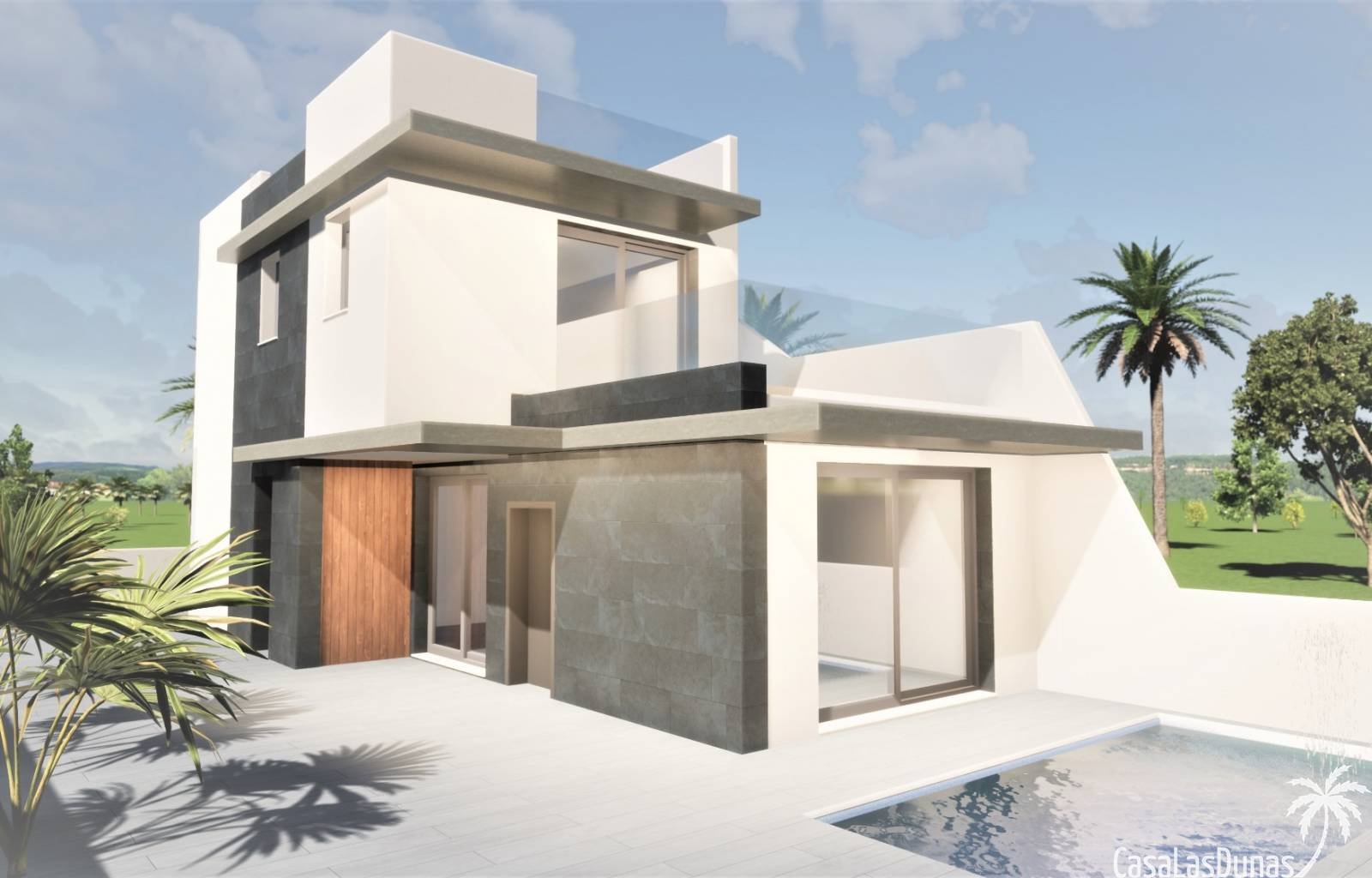 Benijófar:  Es werden nur 5 dieser Villen gebaut, sodass Sie in einem recht exklusiven Haus in ausgezeichneter Lage in der wunderschönen Stadt Benijofar wohnen w 