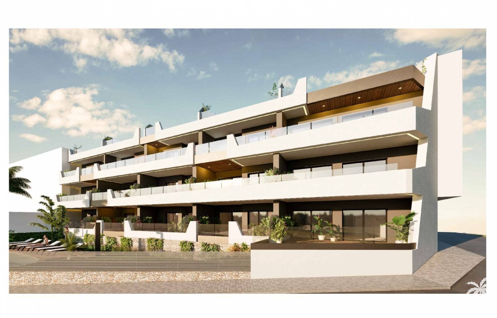  Neu erbauter, kleiner Luxusapartmentkomplex. Drei Etagen mit nur 5 Wohnungen pro Etage in Benijofar! Den tollen Ausblick bekommt ihr gratis dazu.
 Di