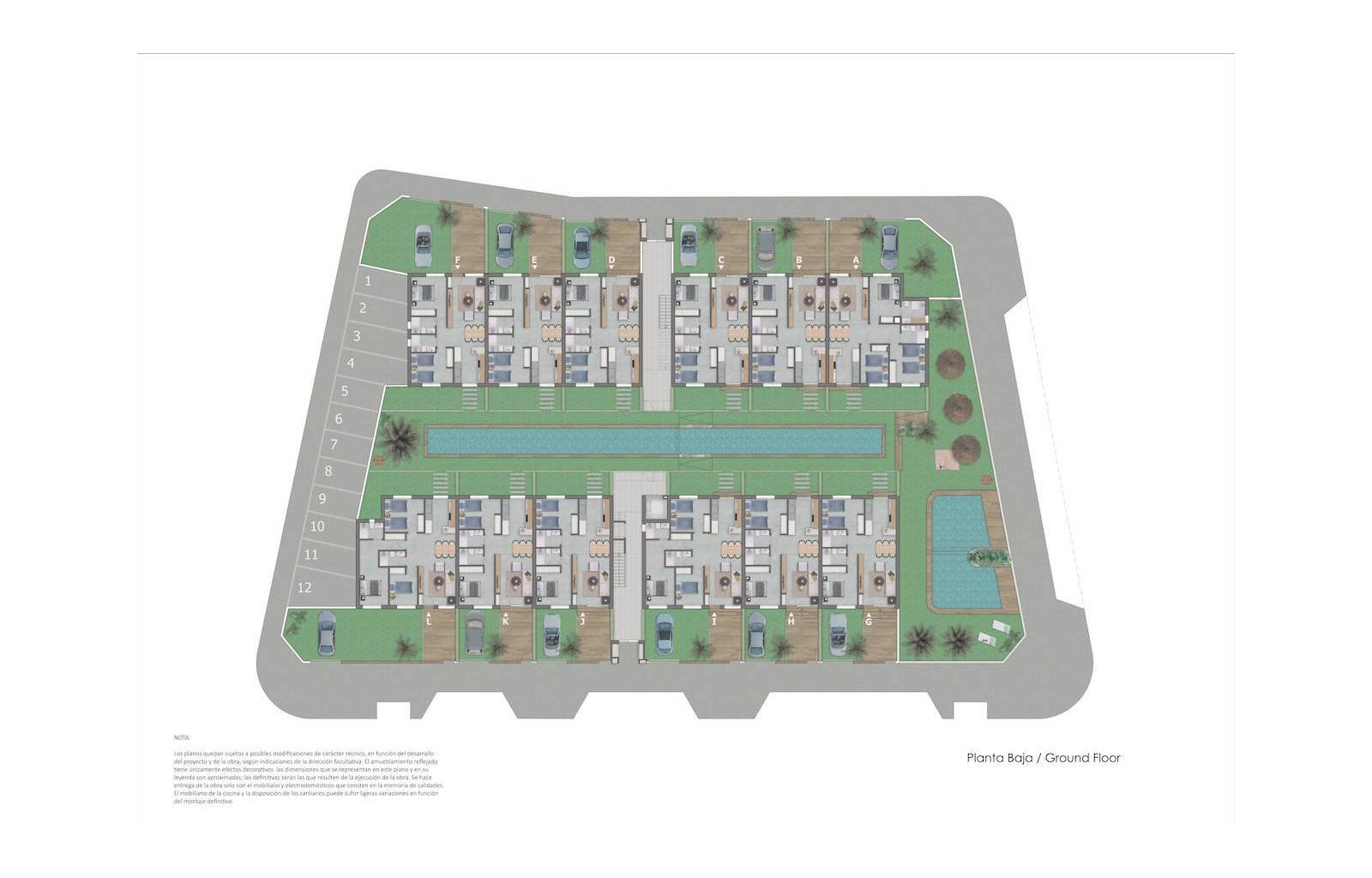  30 prächtige Bungalows bilden diesen seltenen und einzigartigen Wohnkomplex, der mit dem Ziel geschaffen wurde, mit Freunden eine privilegierte Umgeb