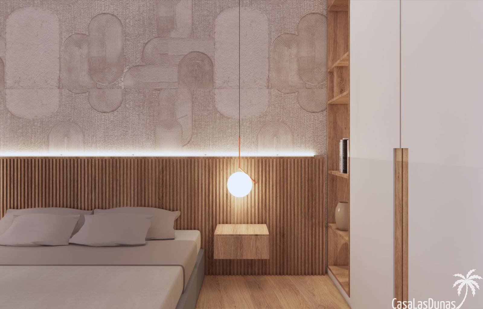  Die Luxusvillen in Torre de la Horadada liegen in Strandnähe. Diese modern aussehenden Villen haben zwei Etagen, drei Schlafzimmer und drei Badezimme