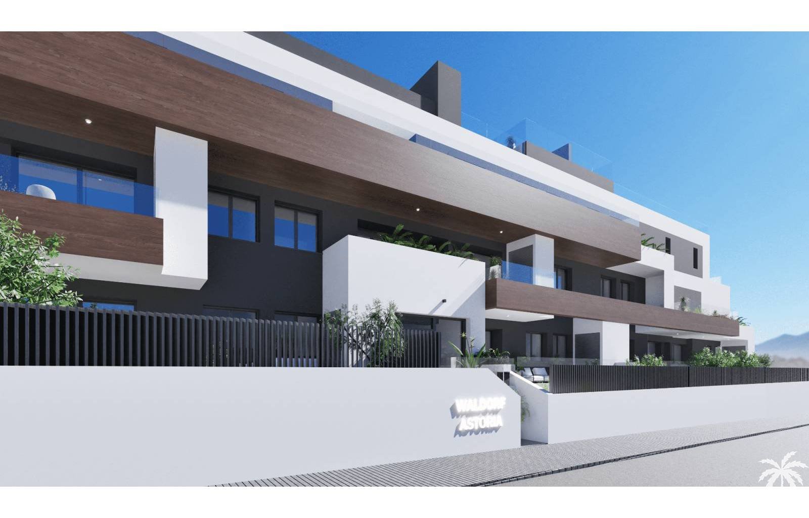 Im sonnigen Benijofar an der Costa Blanca im Süden ist ein wunderschönes neues Bauprojekt im Gange. Die Häuser liegen neben einem kleinen Stadtpark u