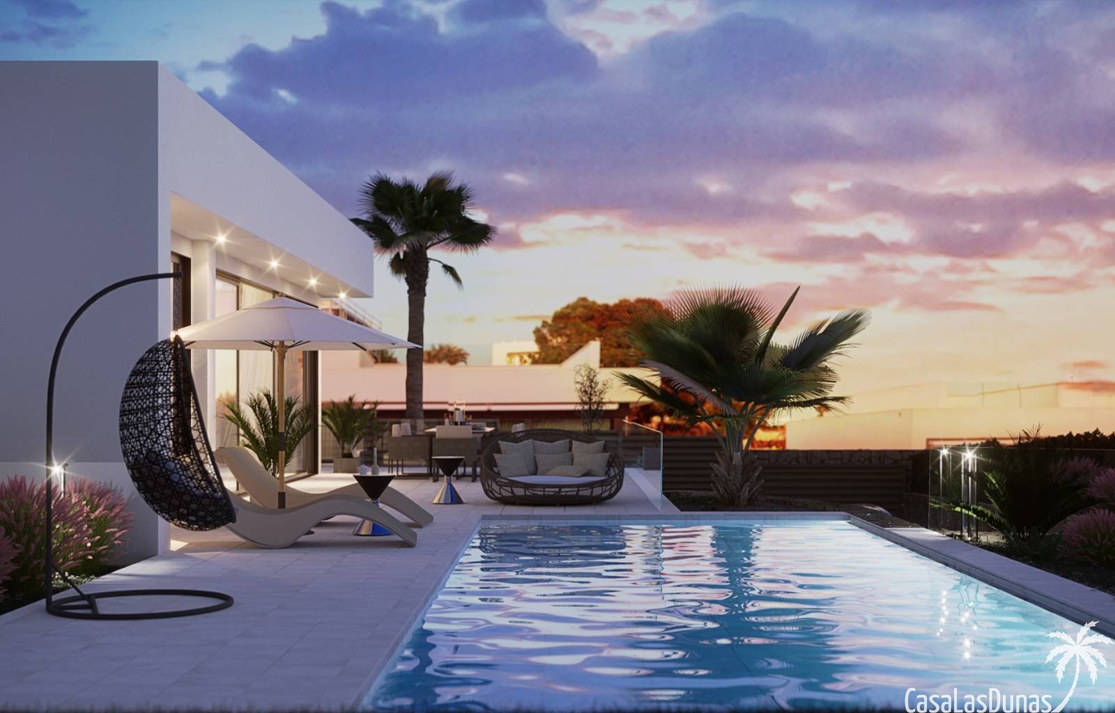  Drei wunderschöne Villen entstehen in bester Lage im luxuriösen Viertel Mimosa Community. Die Villen sind ca. 158 m2 groß und verfügen über 3 Schlafz