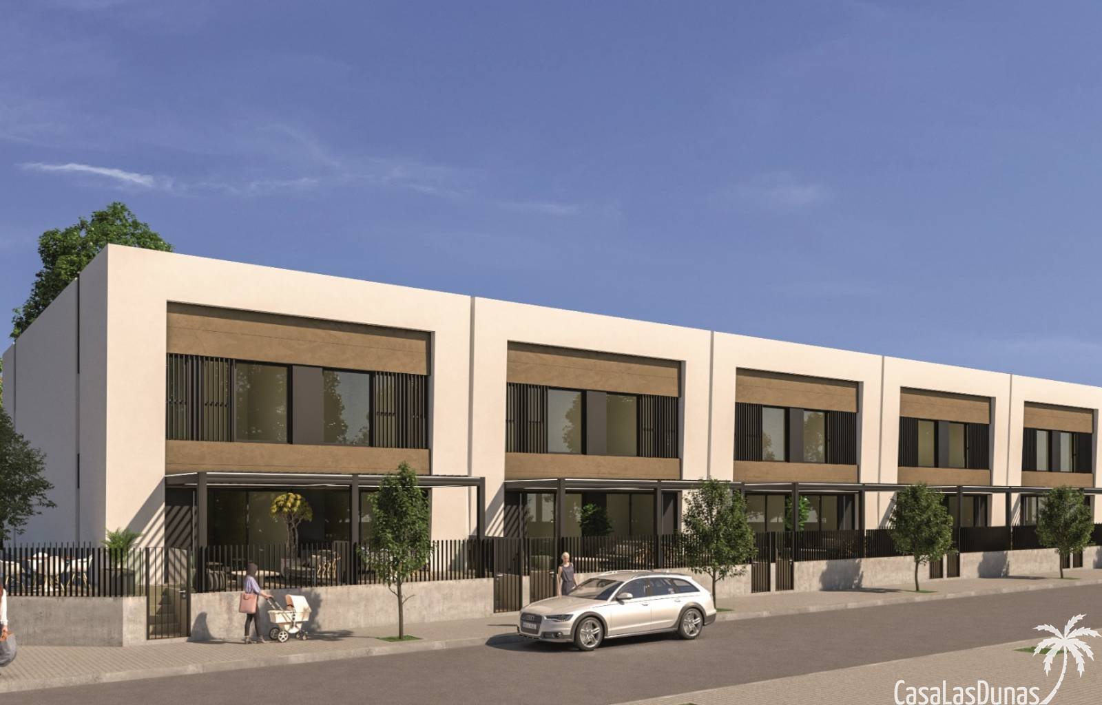  Diese modernen Doppelhaushälften befinden sich im spanischen Dorf Dolores, etwa 10 km vom Sandstrand entfernt. Die Häuser haben alle die gleiche Quad