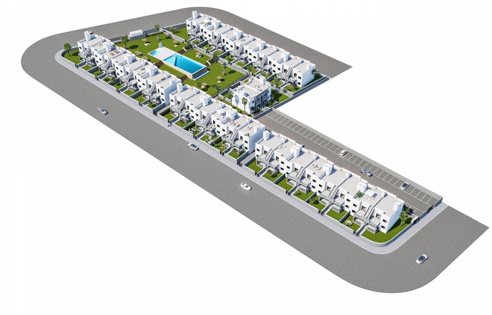  Elegante neue Erdgeschosswohnungen stehen in der ruhigen und grünen Gegend La Cañada , nahe dem lebhaften Zentrum von San Miguel de Salinas, zur Verf