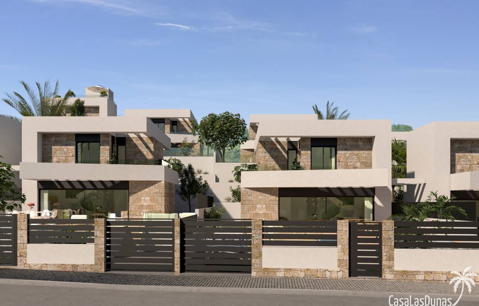 Neuentwicklung von 19 unabhängigen Luxusvillen mit großem Grundstück (+300 m2), privatem Swimmingpool, Süd-/Südwestausrichtung, sorgfältiger Innenarc