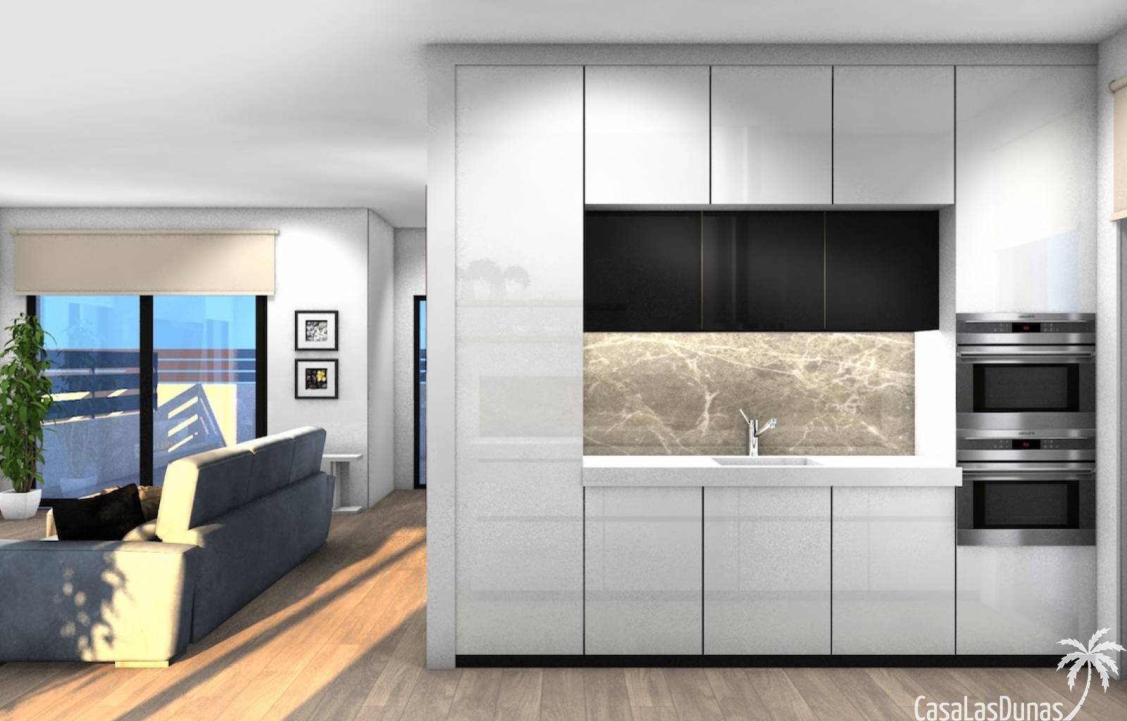  Villen in der ersten Reihe des Golfplatzes La Marquesa, mit Aufzug zu allen Etagen und mit 1 Schlafzimmer, 2 Suiten, 3 Bädern, geräumigem und komfort