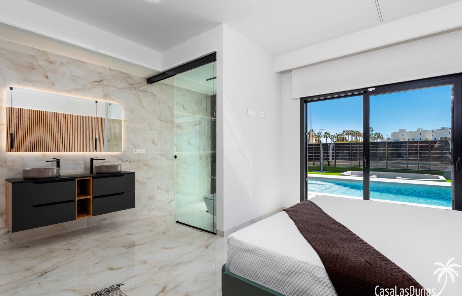 Diese wunderschönen Villen sind mit drei oder vier Schlafzimmern und zwei oder drei Badezimmern verfügbar. Die Oasis-Villen sind auf großen privaten