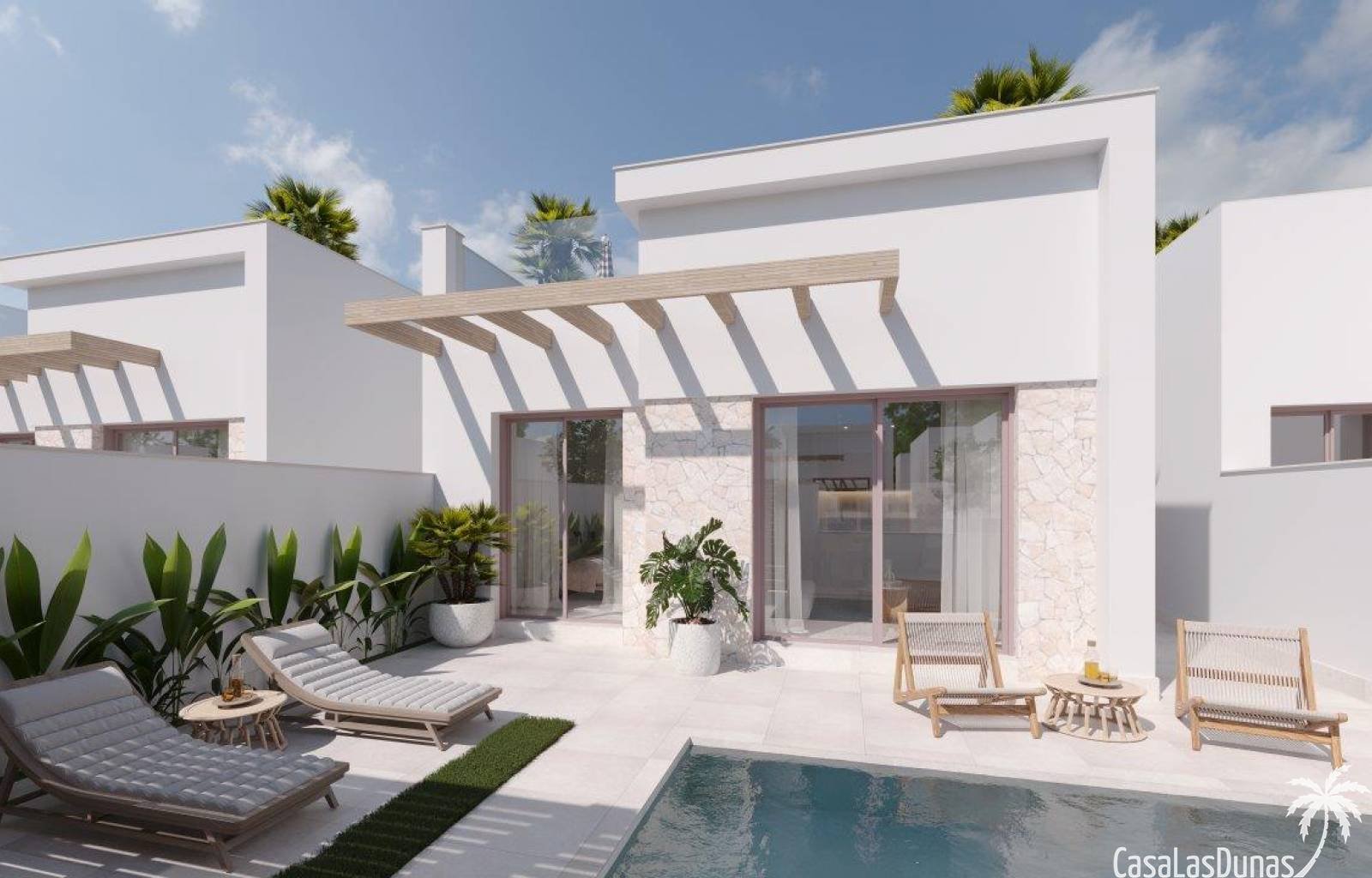  In der authentischen spanischen Stadt Roldán entsteht ein wunderschönes Projekt mit 11 Villen. Roldán liegt an der Costa Cálida, Murcia. Die Villen v