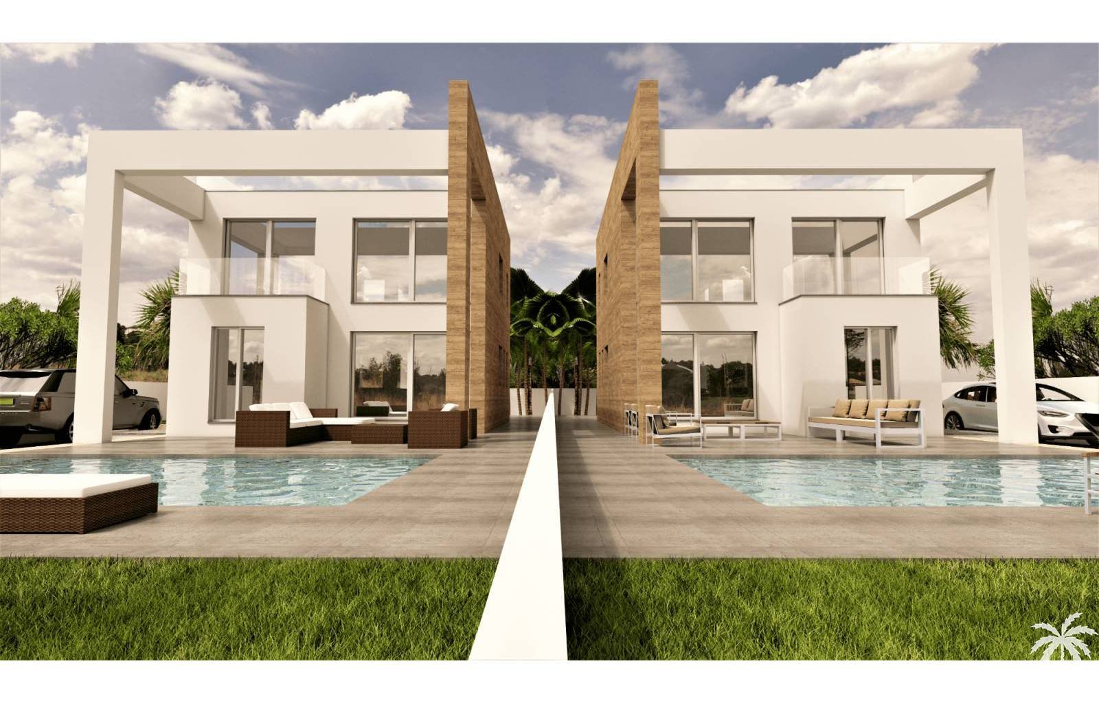 Torrevieja:  Diese beiden wunderschönen modernen Villen werden in Torrevieja gebaut. Diese beiden Häuser liegen nur wenige Schritte vom berühmten Strand La Mata e 