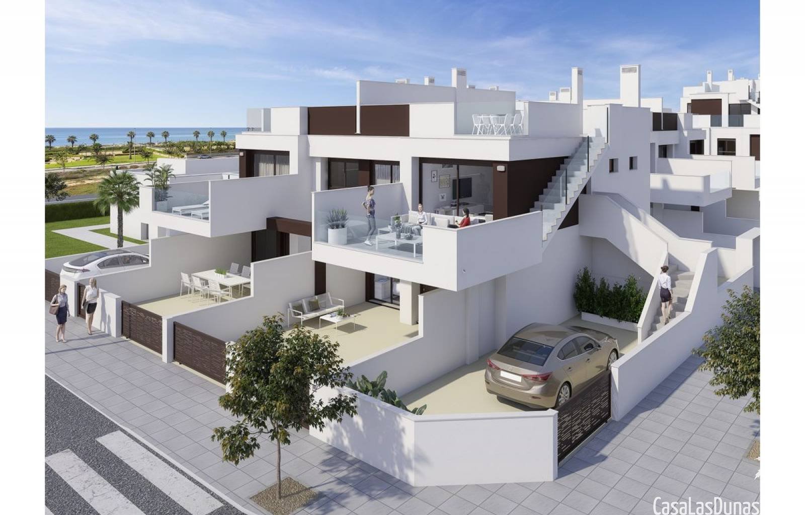  Im ruhigen Küstendorf Torre de la Horadada, dem südlichsten Punkt der Costa Blanca, befindet sich dieses moderne und luxuriöse Resort im Bau. Diese W