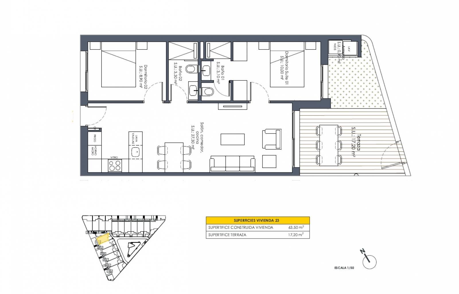  Diese wunderschönen modernen Apartments werden derzeit im charmanten spanischen Dorf San Fulgencio gebaut. Zur Auswahl stehen zwei Modelle: Erdgescho