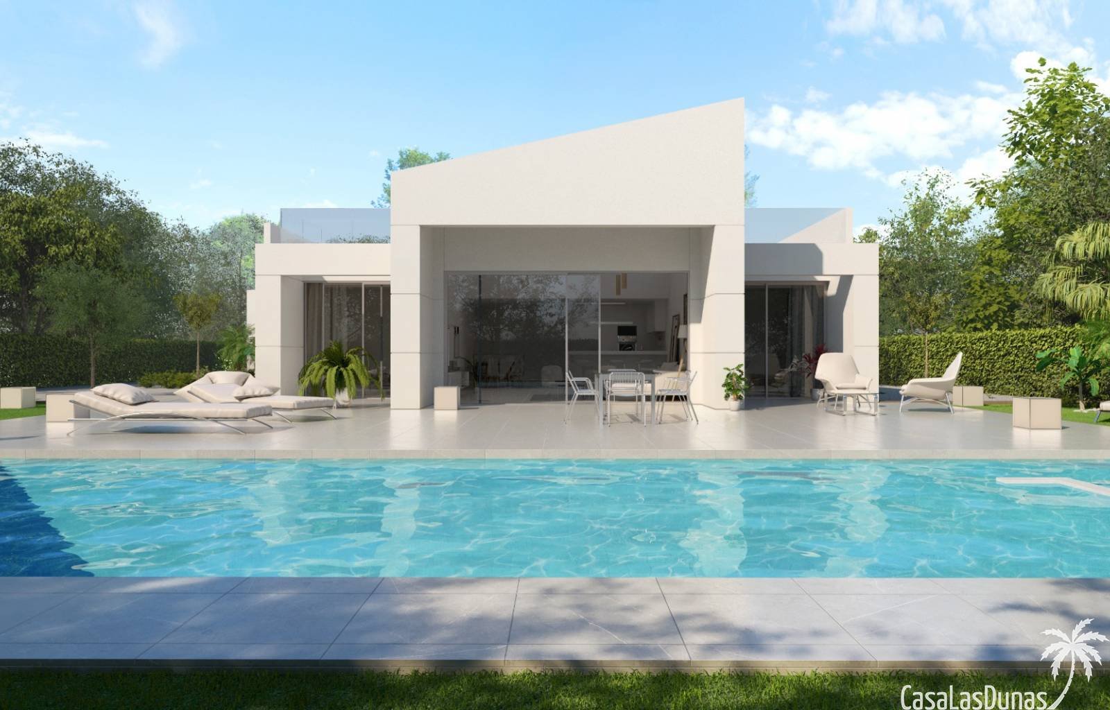 Altaona Golf And Country Village: Das architektonische Profil des Daches mit einfachen, aber ausdrucksstarken Linien beherbergt die Sonnenkollektoren, die das Haus mit Energie versorg Altaona Golf And Country Village: Das architektonische Profil des Daches mit einfachen, aber ausdrucksstarken Linien beherbergt die Sonnenkollektoren, die das Haus mit Energie versorg