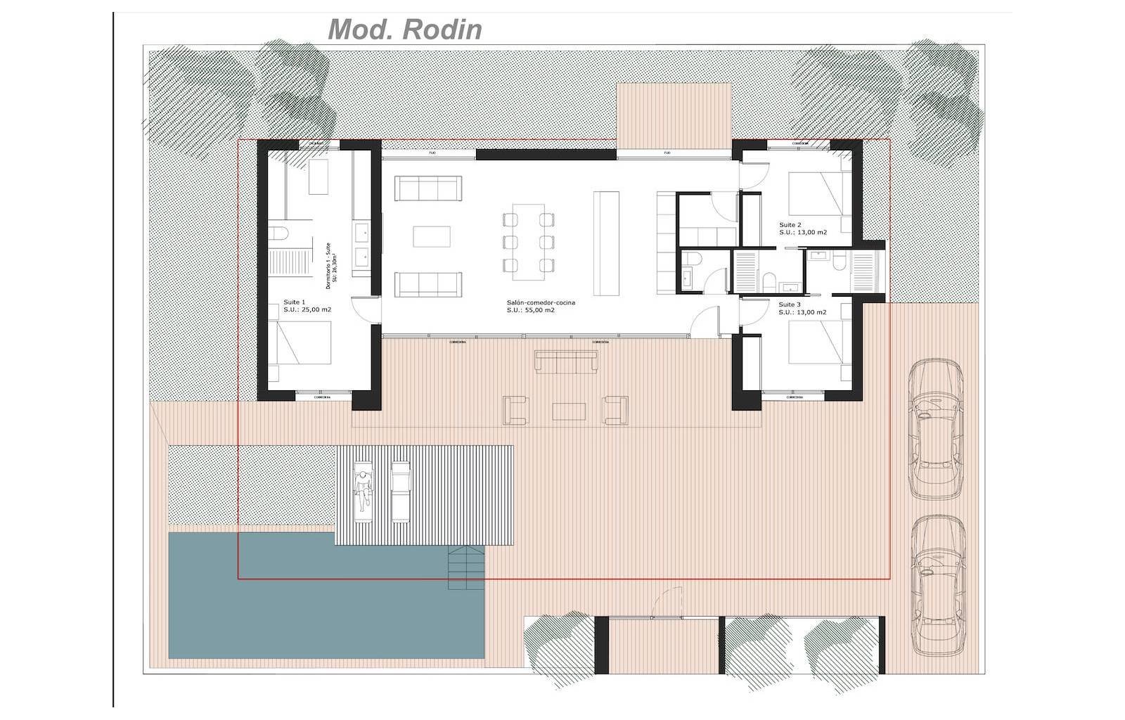 Luxusvilla in Ciudad Quesada mit 3 Schlafzimmern und 2 Bädern. Diese Häuser haben wunderschöne Designs, Sie können aus 3 Modellen wählen und somit is