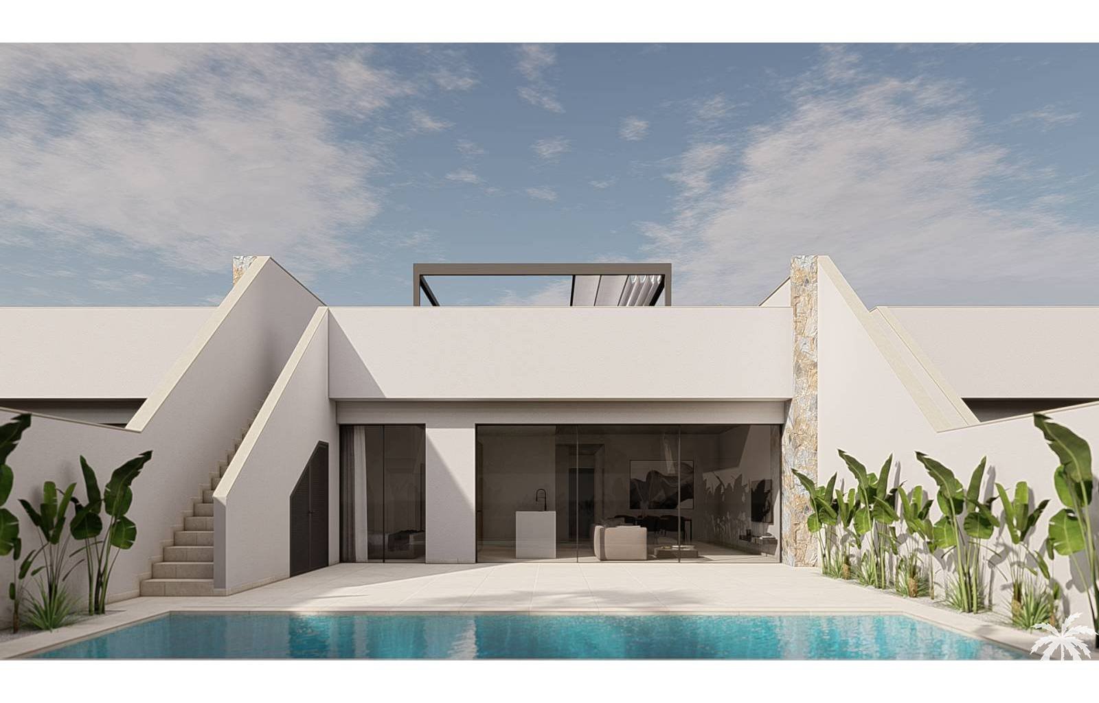 Los Alcazares:  In het zonovergoten Los Alcázares aan de Costa Calida worden deze prachtige villa´s gebouwd. De woning heeft 3 slaapkamers en 2 badkamers.&nbsp;& 