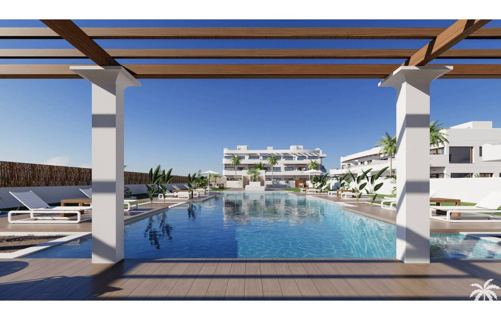 Ein wunderschöner Komplex aus Apartments mit 2 und 3 Schlafzimmern in Los Alcázares an der Costa Cálida. Die Lage bietet einen herrlichen Blick auf d