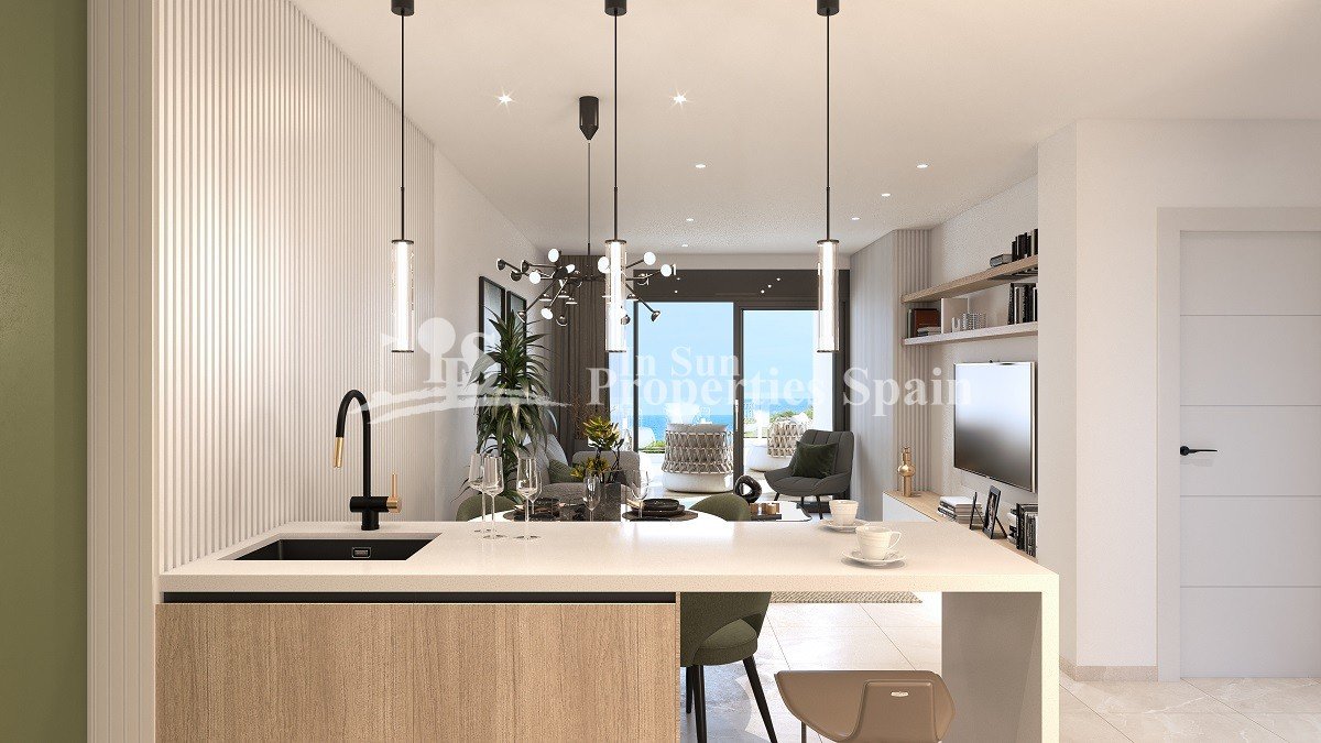  Diese moderne, 72 m² große Erdgeschosswohnung ist bezugsfertig und verfügt über 2 Schlafzimmer, 2 Badezimmer, eine 33 m² große private Terrasse und l