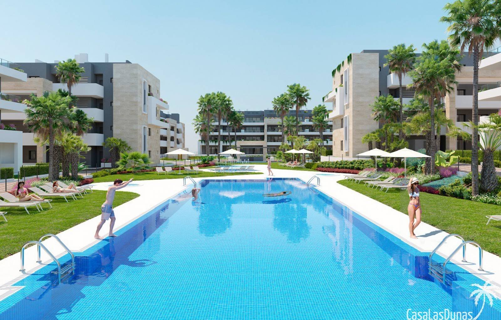  Dieses prächtige Neubauprojekt befindet sich in Orihuela Costa, alle Annehmlichkeiten sind zu Fuß erreichbar. Das Projekt besteht aus 2- und 3-Zimmer