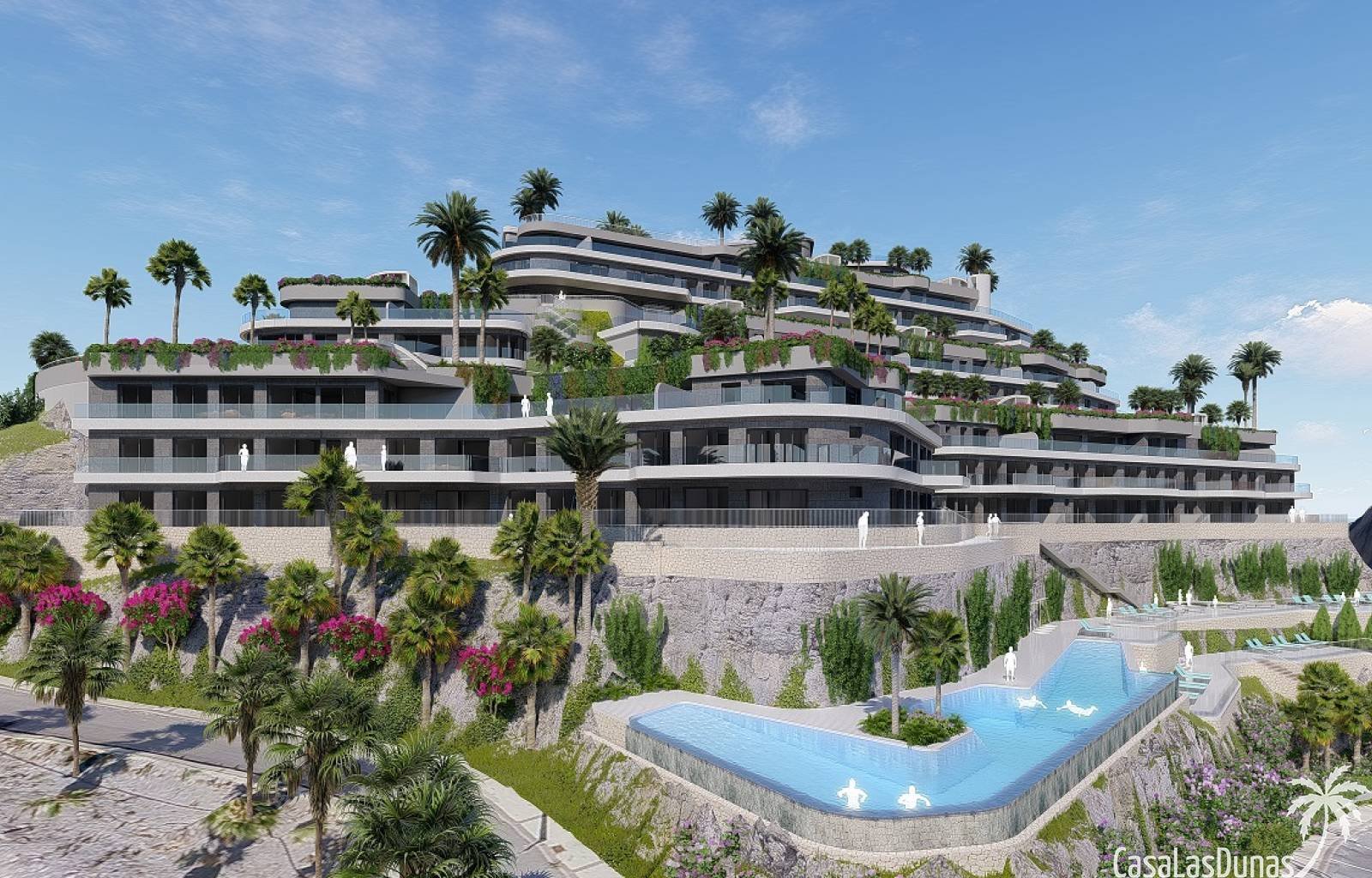  Wunderschönes Neubauprojekt in einer ruhigen Gegend, nur wenige Schritte vom Strand und wenige Kilometer vom Zentrum von Águilas entfernt. Das Projek