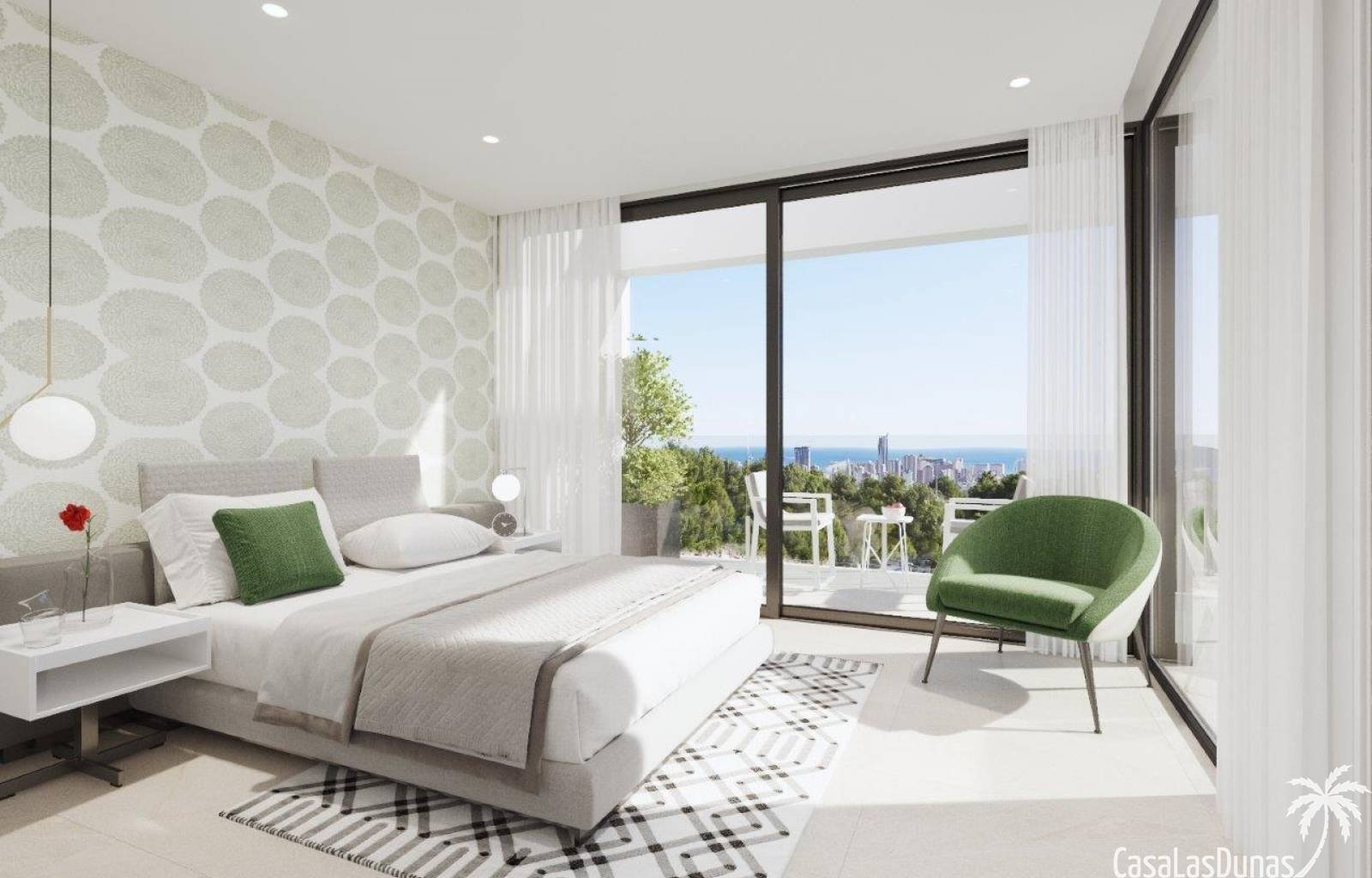  Diese wunderschöne Luxusvilla liegt in Benidorm, nur wenige Schritte vom Strand und einem Naturpark entfernt, wo Sie den außergewöhnlichen Meerblick 