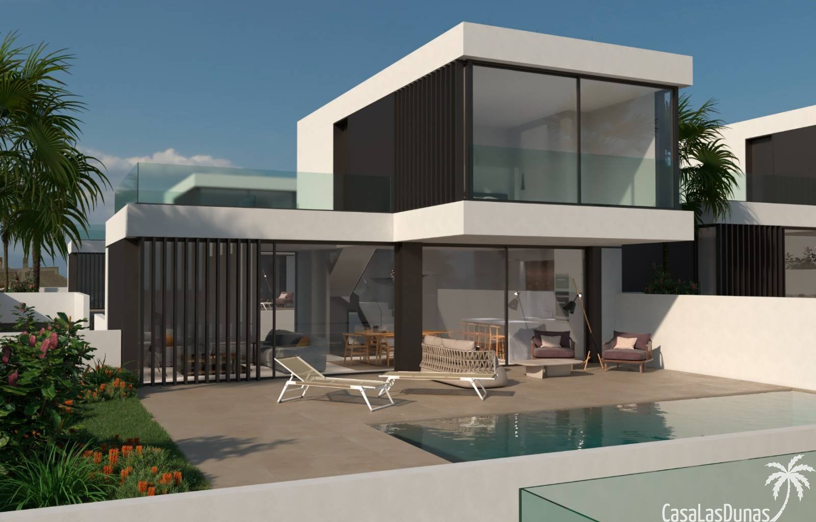  Diese schönen großen Villen werden in einer guten Gegend mit vielen traditionellen spanischen Villen und guten internationalen Einrichtungen gebaut. 