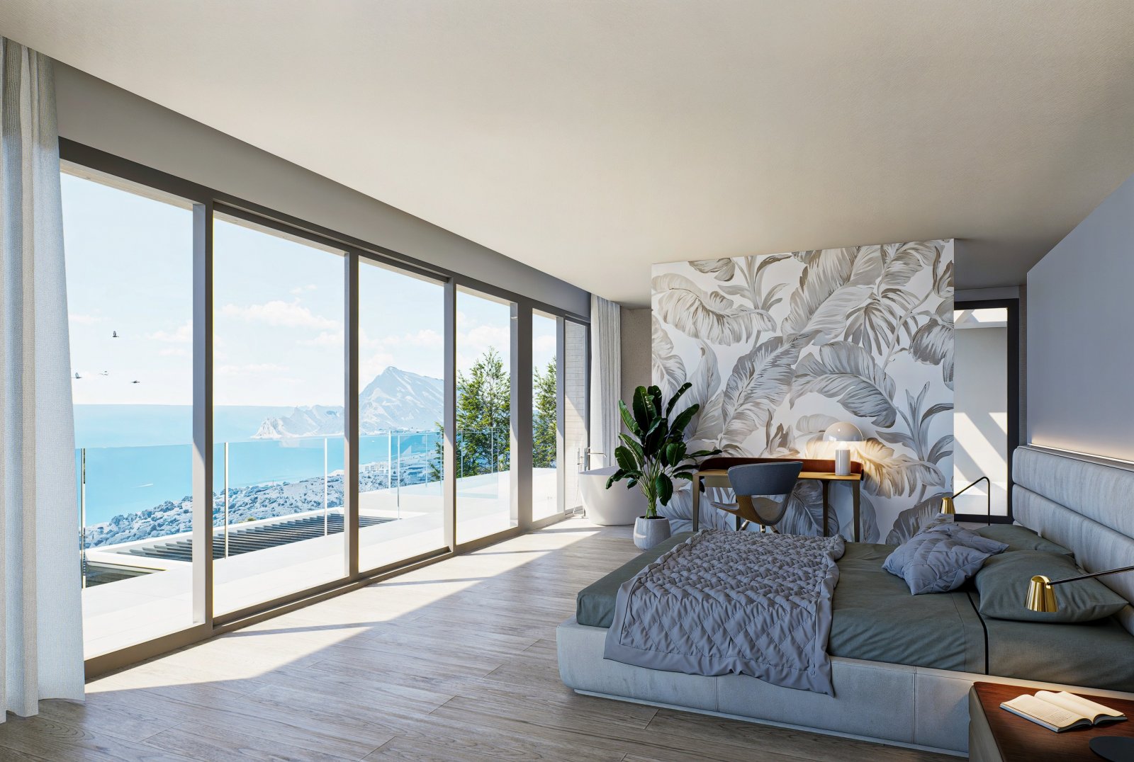  Diese Villa befindet sich in der exklusiven Gegend von Altea und bietet eine privilegierte Umgebung mit Meerblick. Die Immobilie liegt nur 3 km von d