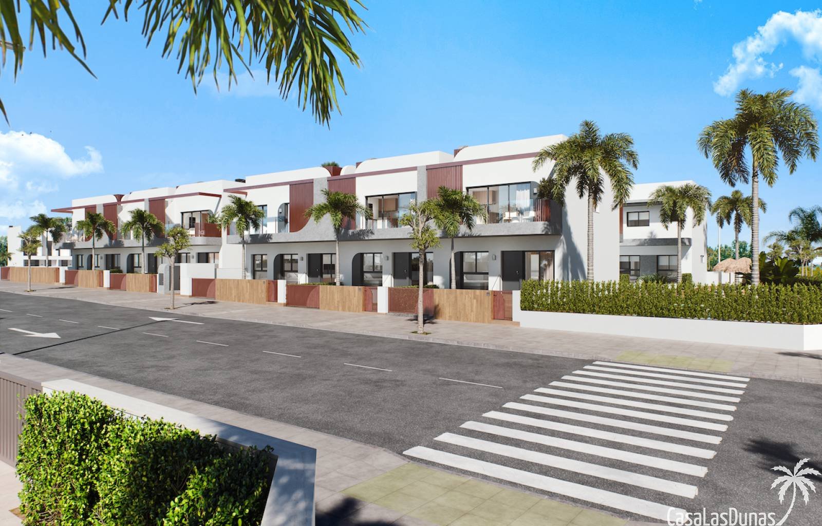  30 prächtige Bungalows bilden diesen seltenen und einzigartigen Wohnkomplex, der mit dem Ziel geschaffen wurde, mit Freunden eine privilegierte Umgeb