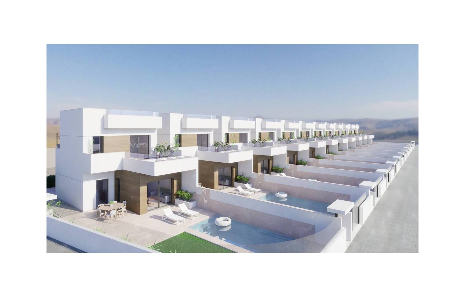  Ein großartiges neues Villenprojekt in La Herrada mit insgesamt 6 Luxusvillen. Alle Villen verfügen über 3 Schlafzimmer und 3 Badezimmer. Ein private