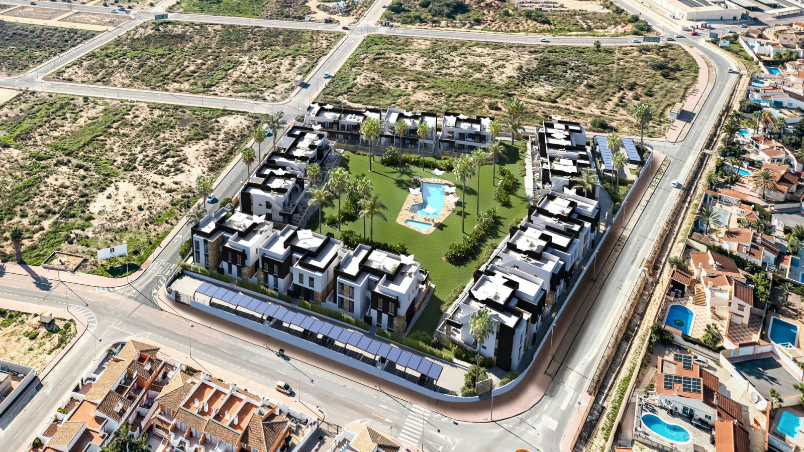  In der charmanten Ciudad Quesada gelegen, bietet diese exklusive Gemeinschaft insgesamt 84 Immobilien, aufgeteilt in High-Bungalows und Low-Bungalows