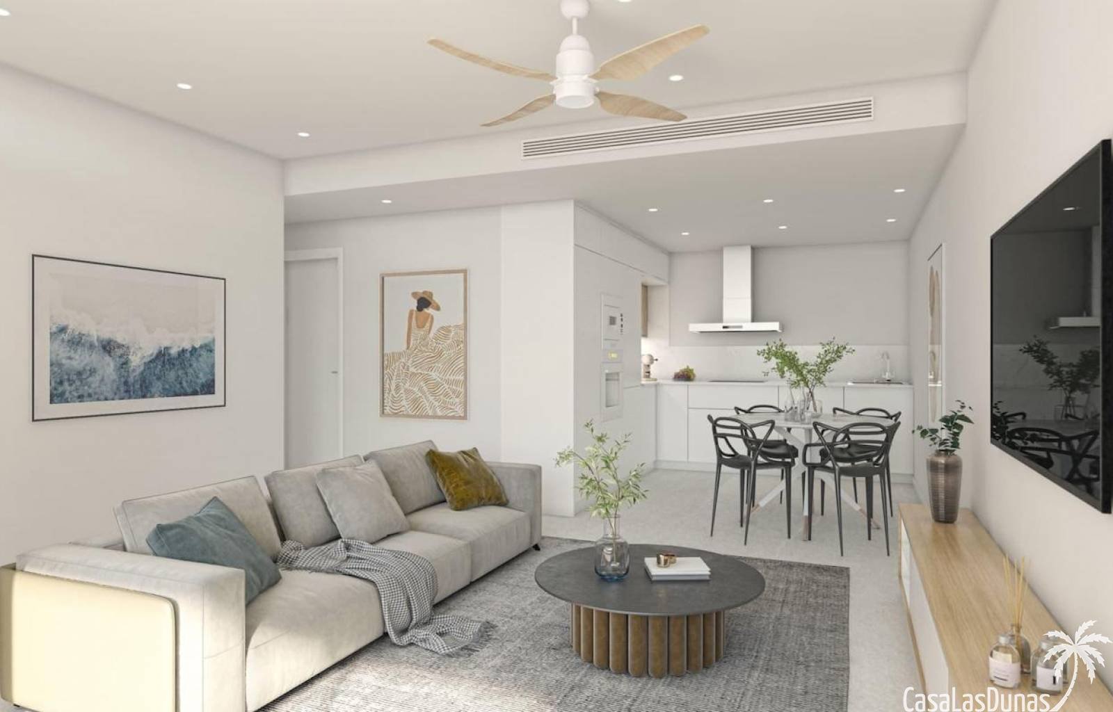  Willkommen bei unserem Projekt, beschränkt auf die wunderschöne Stadt San Pedro del Pinatar an der Costa Blanca. Diese modernen Maisonetten und Apart