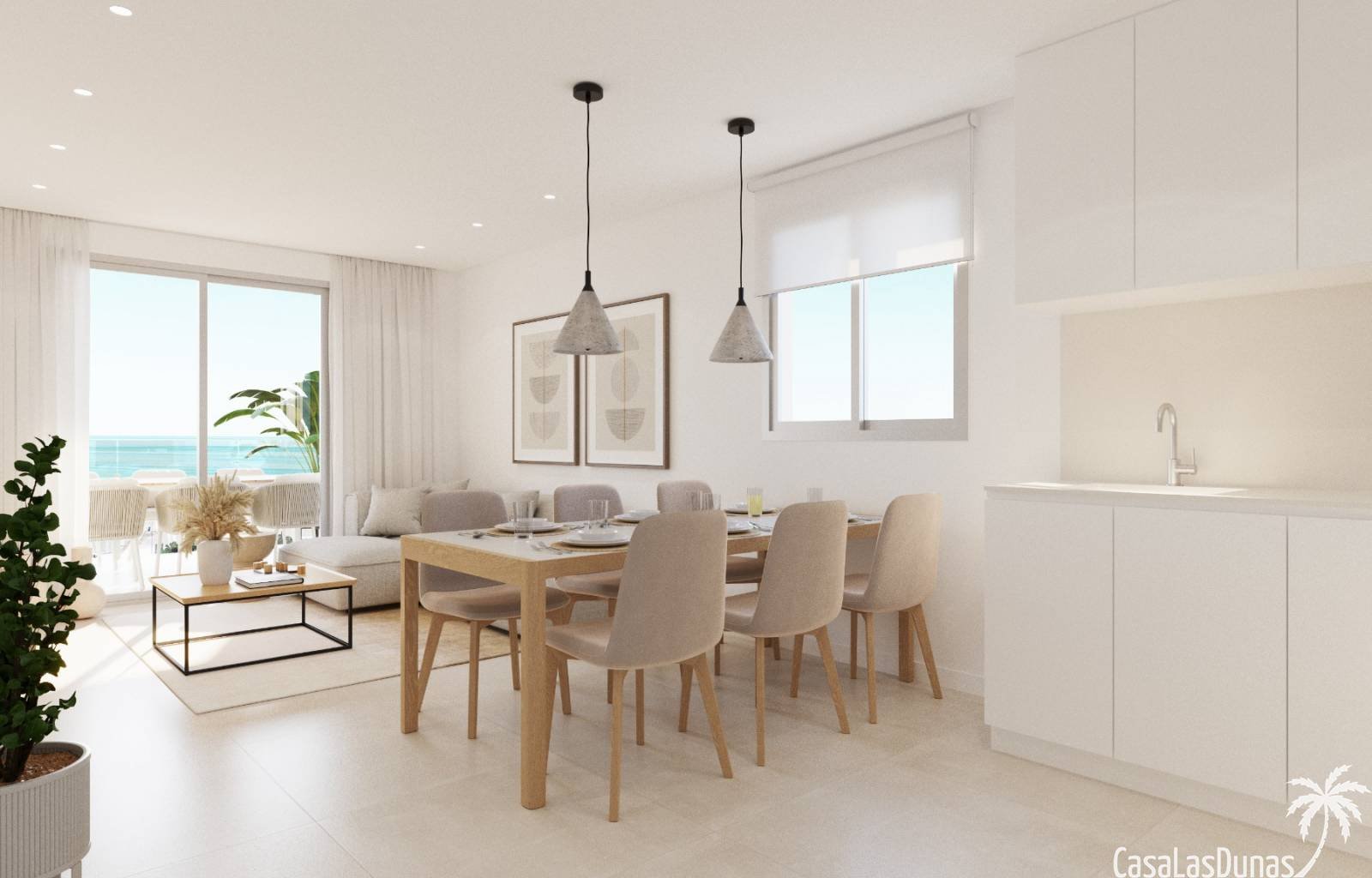  Nur einen Steinwurf von der wunderschönen Playa Elisa in Santa Pola entfernt, am Rande des Dorfes mit Blick nach Süden, finden wir diesen neuen Kompl