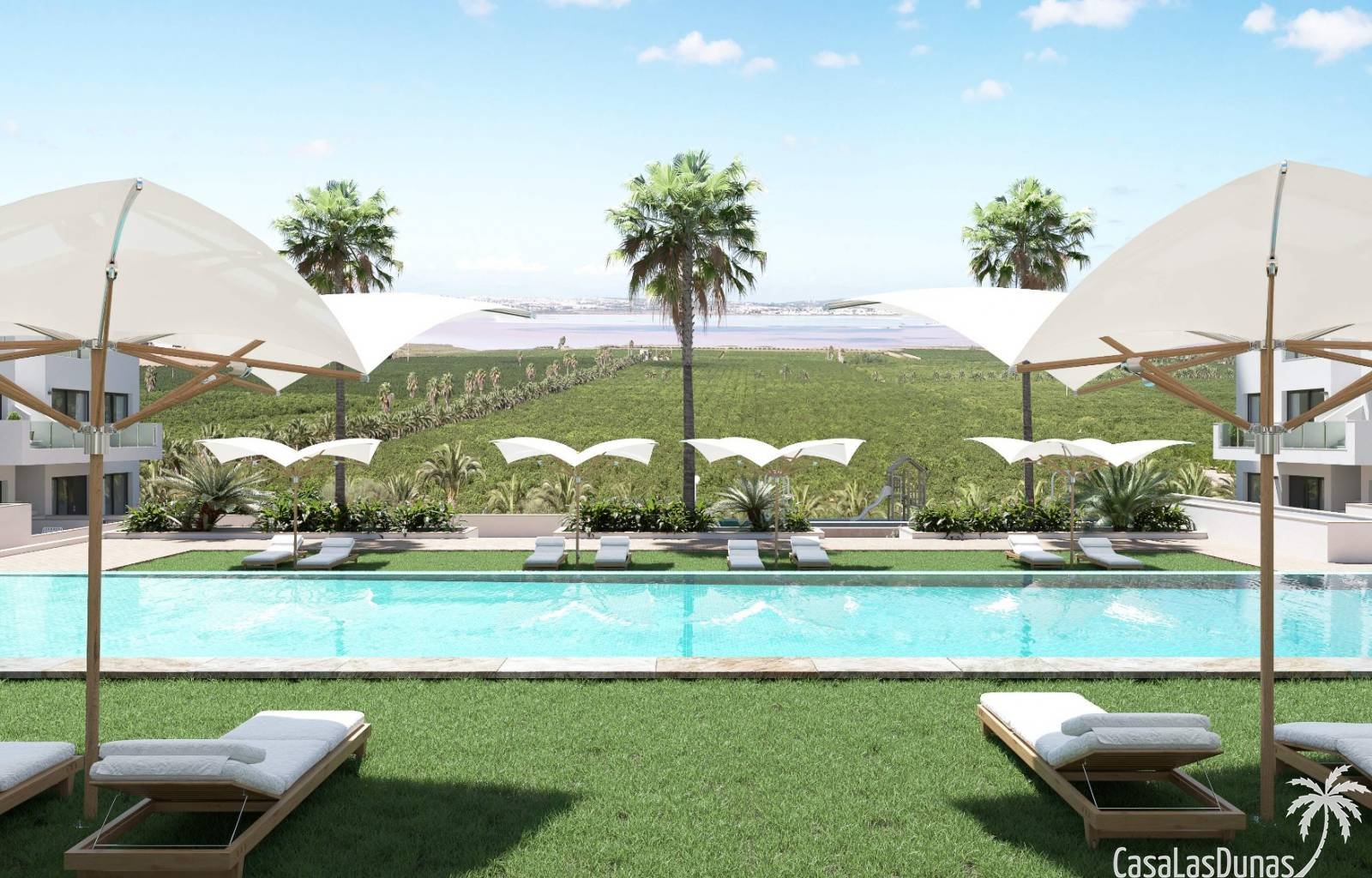  In atemberaubender Lage in der sonnigen Stadt Torrevieja entsteht ein neues Luxusbauprojekt. Die Häuser liegen in der Nähe des einzigartigen rosa Sal