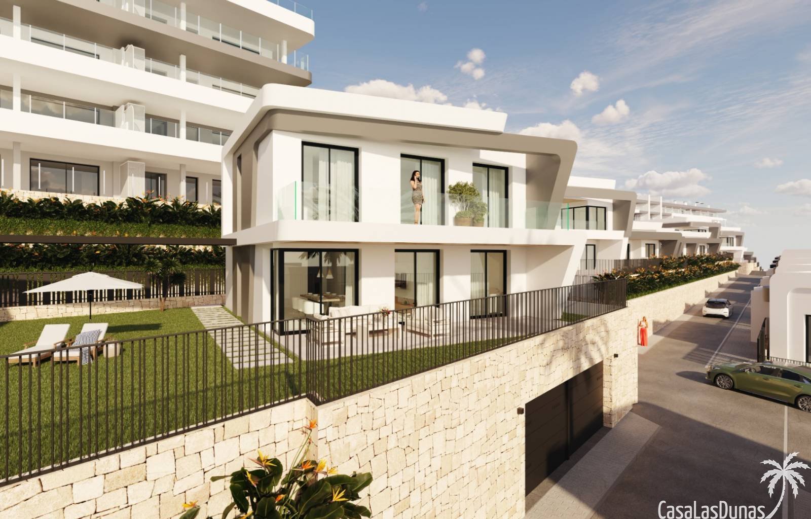  An der Costa Blanca Süd entsteht ein brandneuer Wohnkomplex mit Luxusapartments und -villen. In Phase 1 stehen noch Villen mit 2, 3 oder 4 Schlafzimm