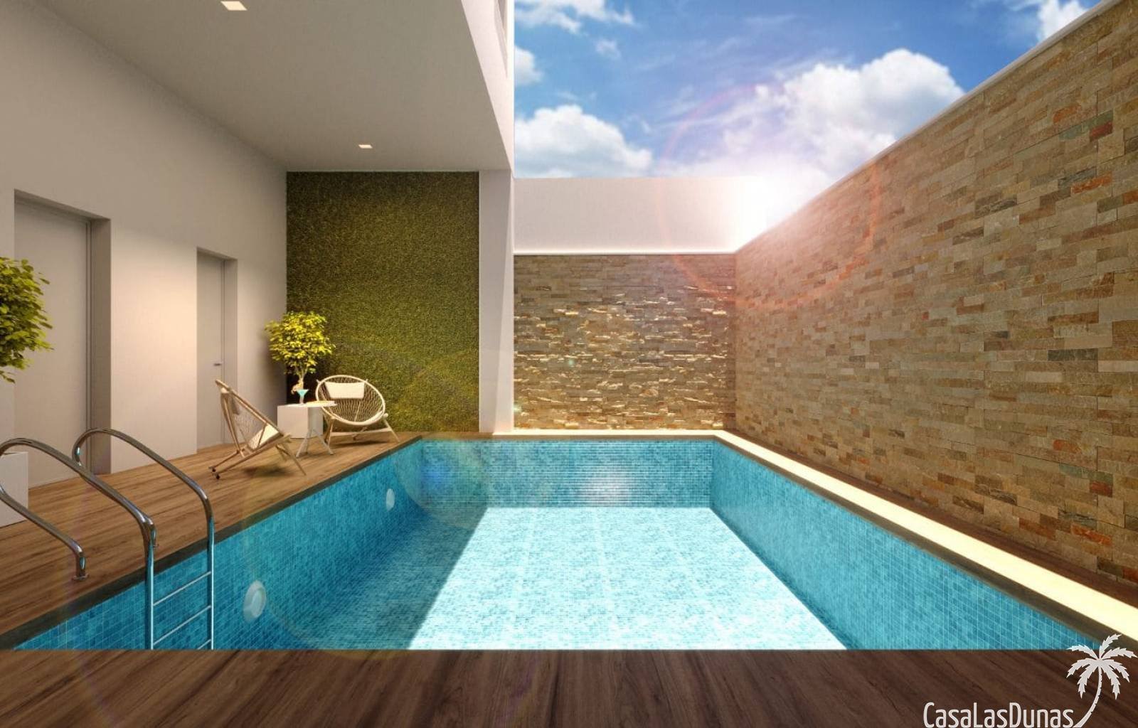  Dieser Apartmentkomplex liegt nur 3 Gehminuten vom nächsten Strand in Torrevieja entfernt. Die Häuser verfügen über 2 Schlafzimmer und 2 Badezimmer. 