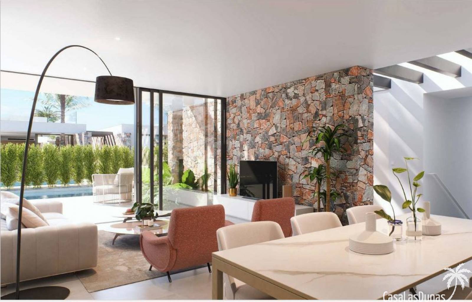  Luxusvillen in ausgezeichneter Lage an der Costa Calida. Die Häuser verfügen über 3 Schlafzimmer und nicht weniger als 4 Badezimmer sowie ein Gäste-W