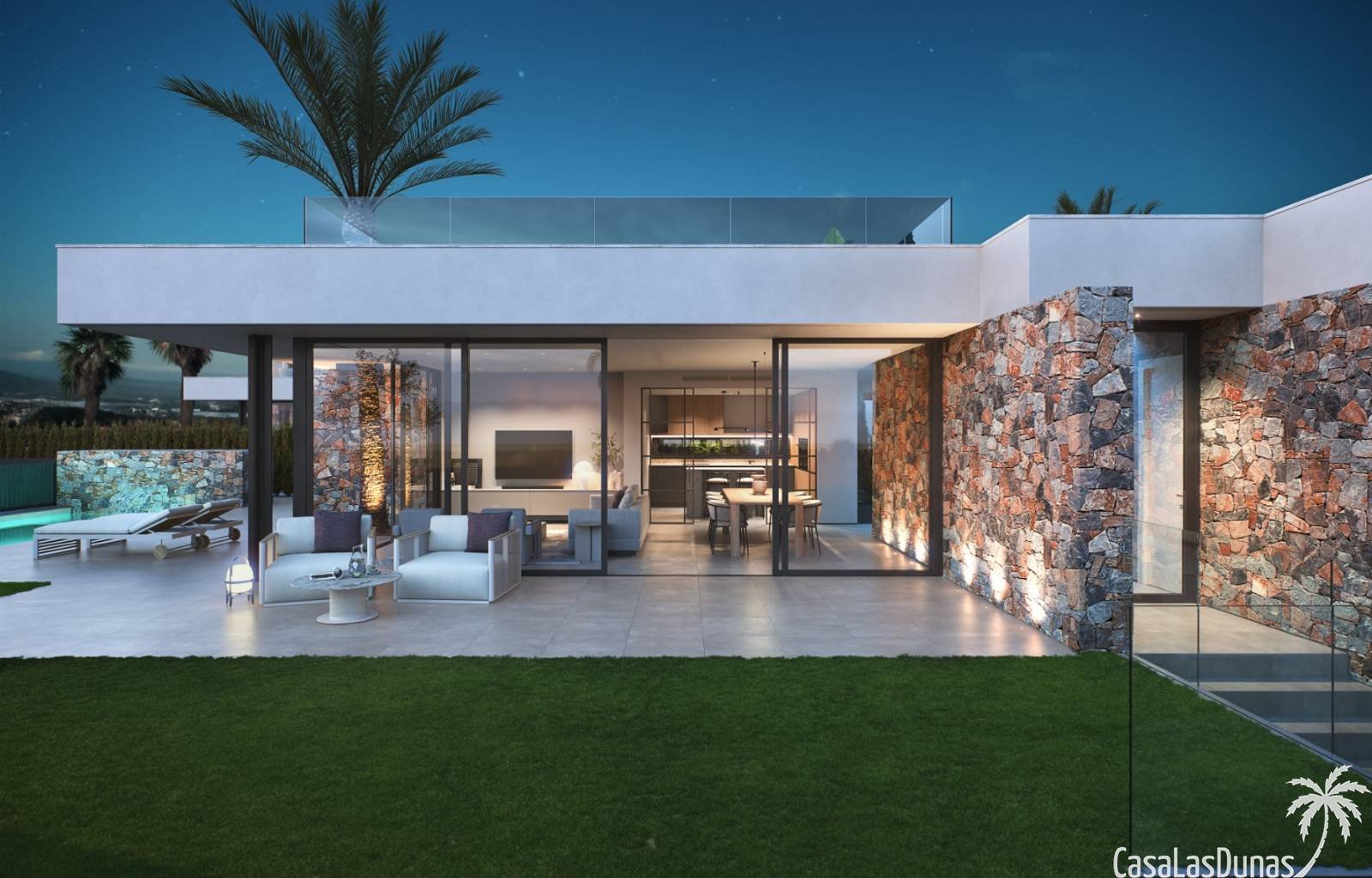  Luxusvillen in ausgezeichneter Lage an der Costa Calida. Die Häuser verfügen über 3 Schlafzimmer und nicht weniger als 4 Badezimmer sowie ein Gäste-W