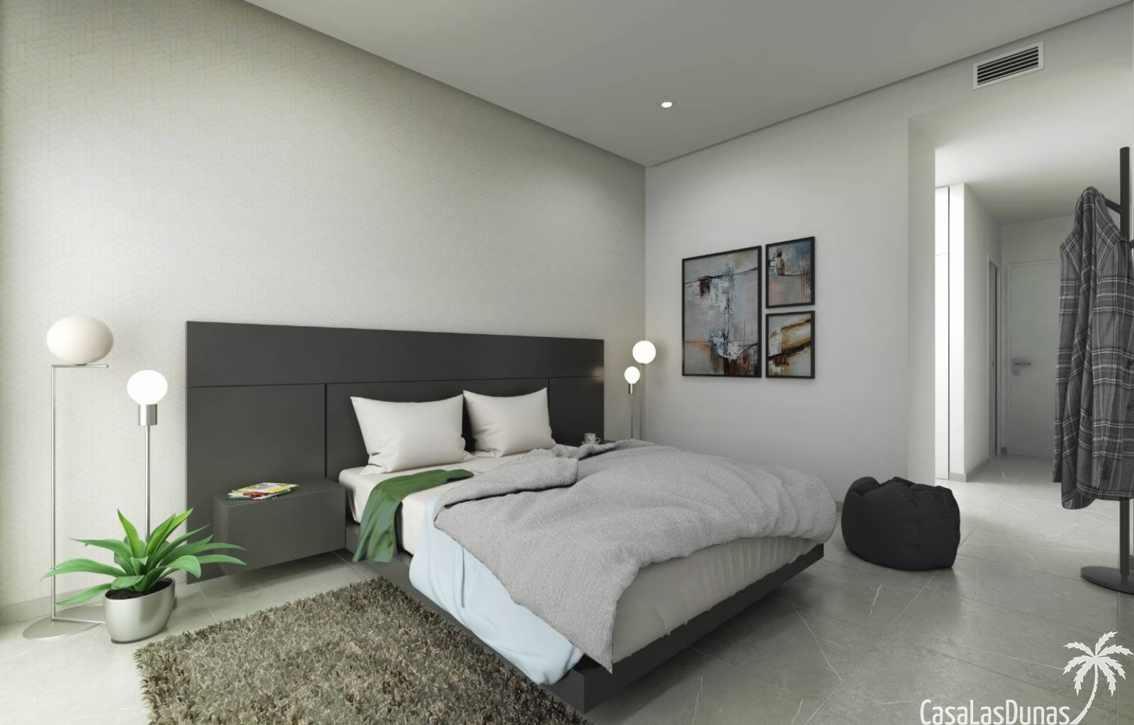  Das architektonische Profil des Daches mit einfachen, aber ausdrucksstarken Linien beherbergt die Sonnenkollektoren, die das Haus mit Energie versorg