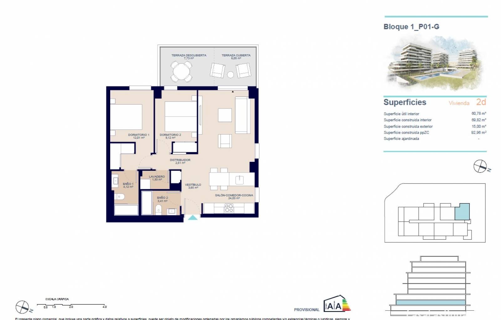  Neubau-Apartmentkomplex in Villayojosa, nur 450 Meter vom Meer entfernt. Moderne Apartments mit 2 und 3 Schlafzimmern, offener Küche mit Wohnzimmer, 