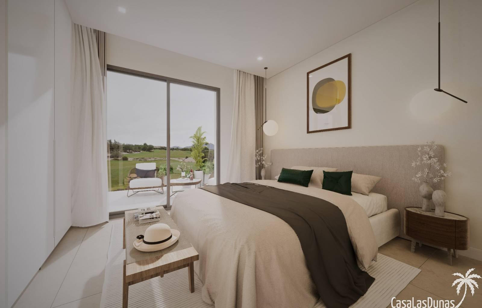  An der Costa Blanca Süd in Los Alcázares entstehen 5 wunderschöne Doppelhaushälften mit privaten Swimmingpools. Die Häuser haben alle einen herrliche