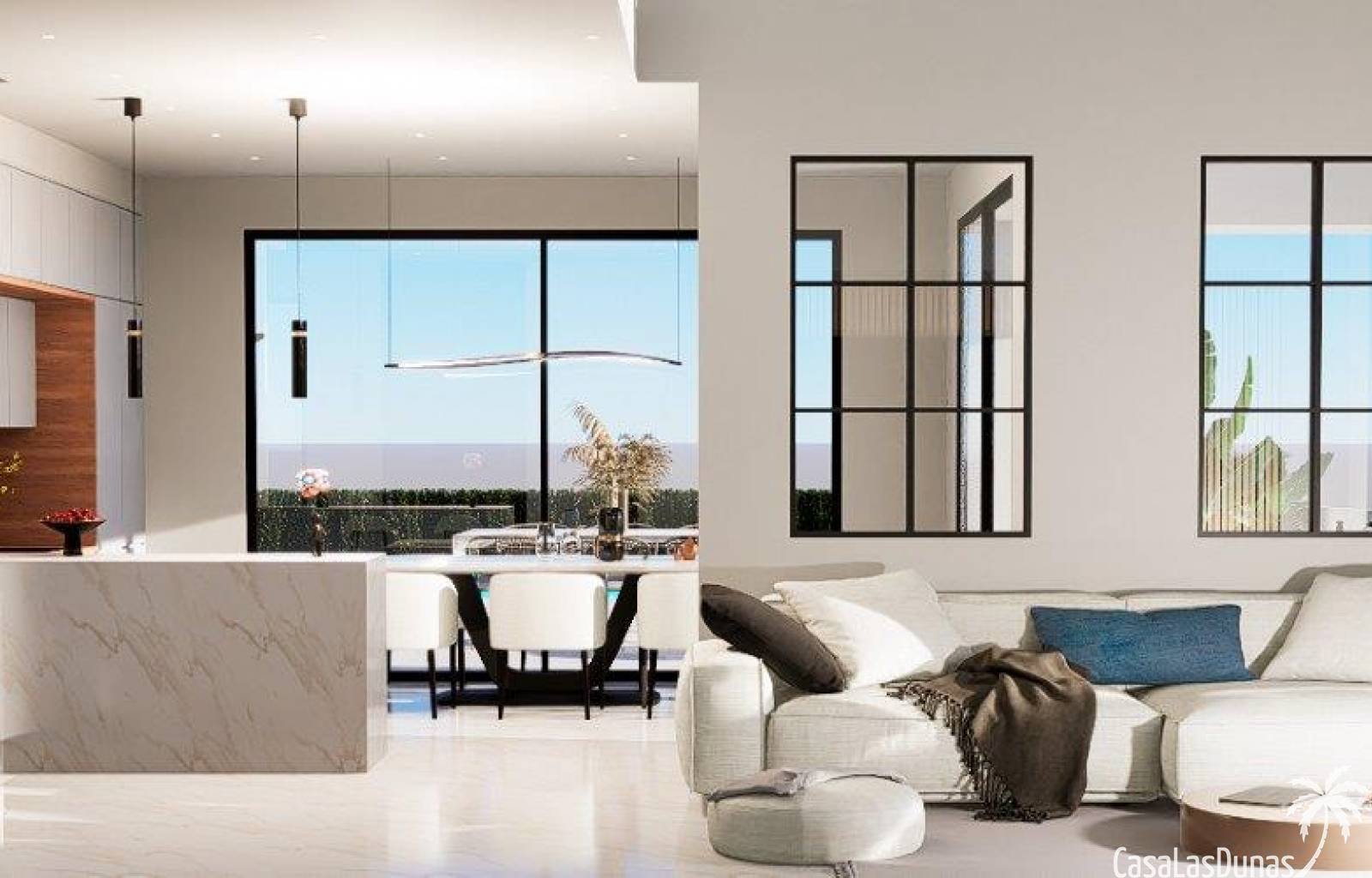  Am Rande der Stadt Finestrat, in der Nähe des berühmten Benidorm, entstehen 15 dieser wunderschönen Luxusvillen. Die sehr geräumigen Häuser verfügen 