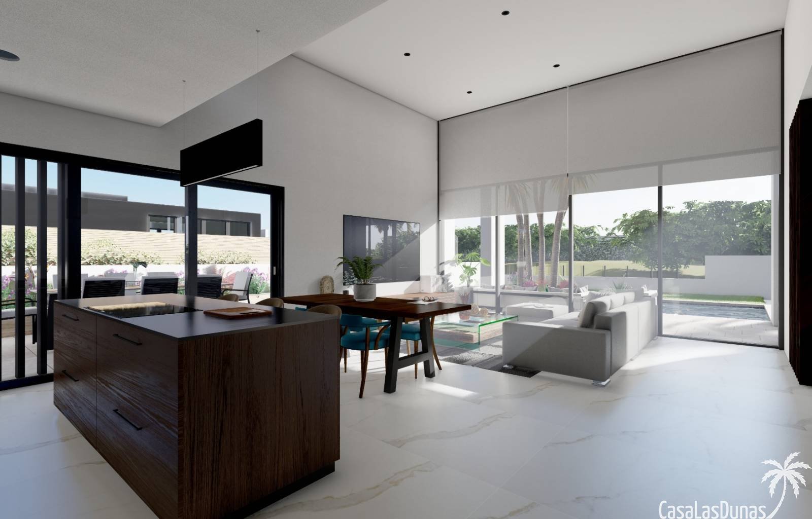  In Ciudad Quesada werden diese wunderschönen neuen Villen gebaut. Es handelt sich um individuelle Villen auf einem Grundstück von 485 m2. Im Haus fin