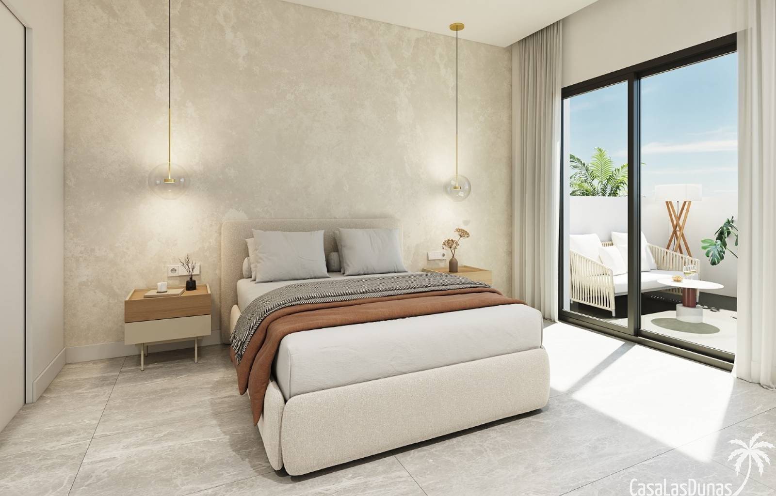  Diese modernen Bungalows im Erdgeschoss und im ersten Stock haben jeweils ihren eigenen Charakter. Das Projekt verfügt über einen gemeinschaftlichen 