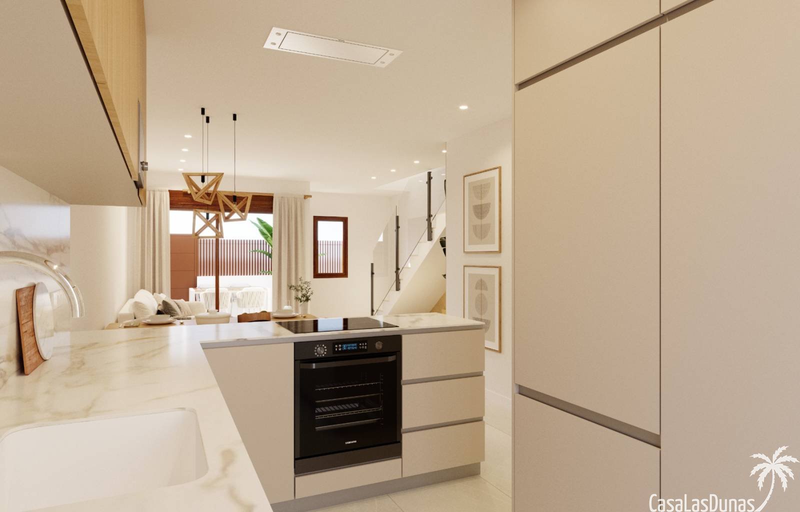  Im Vistabella Golf Resort wird derzeit am nächsten Neubau gearbeitet, der aus einstöckigen Reihenhäusern mit 2 Schlafzimmern (CLD-2916NB), zweistöcki