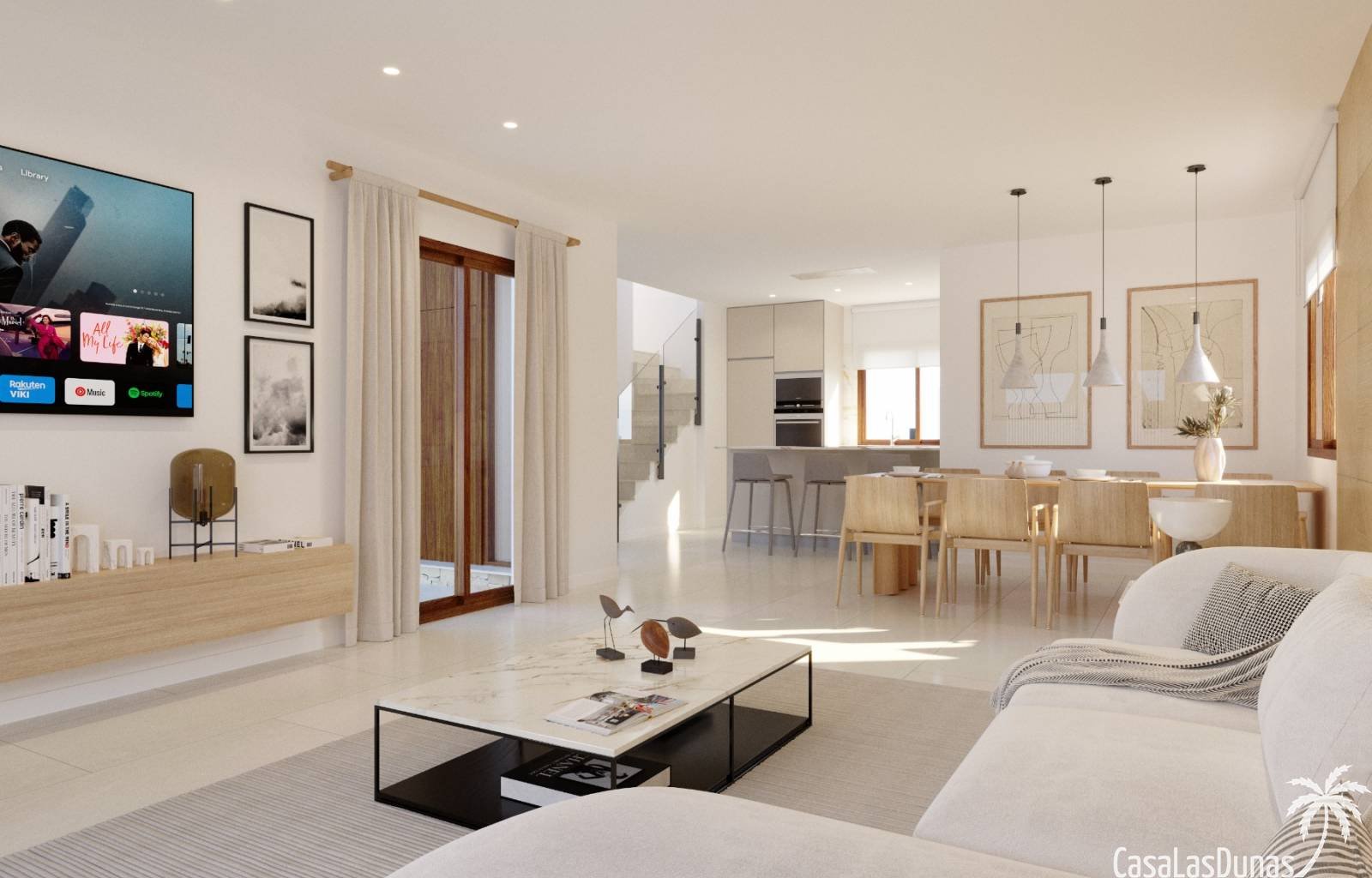  Im Vistabella Golf Resort wird derzeit am nächsten Neubau gearbeitet, der aus einstöckigen Reihenhäusern mit 2 Schlafzimmern (CLD-2916NB), zweistöcki