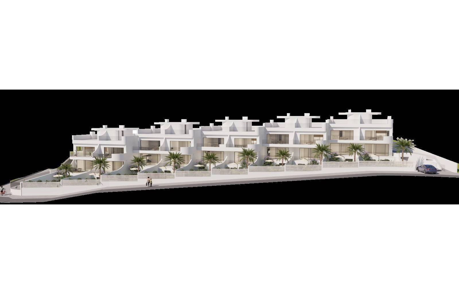  Dieses großartige Projekt bietet Apartments mit Garten oder Dachterrasse, mit 2 Schlafzimmern und 2 Bädern, mit Gemeinschaftspool und Privatparkplatz