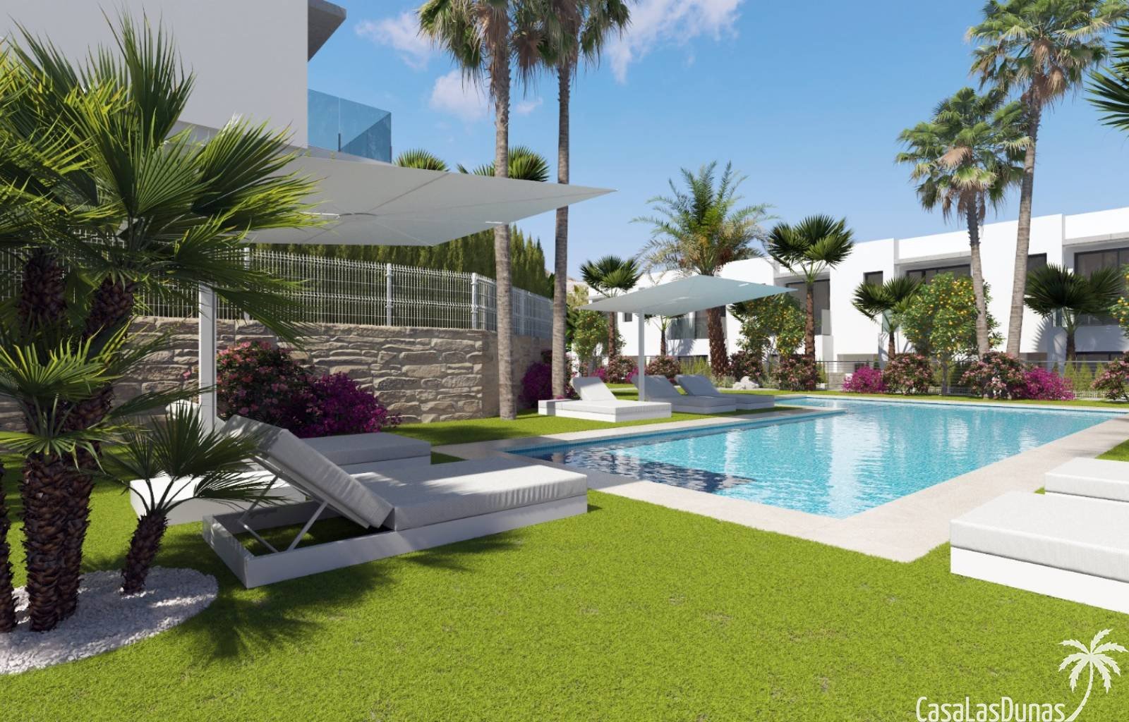  In der lebhaften Gegend von Finestrat, in der Nähe von Benidorm, befindet sich dieser brandneue Komplex. Die großzügigen Reihenhäuser verfügen über 3